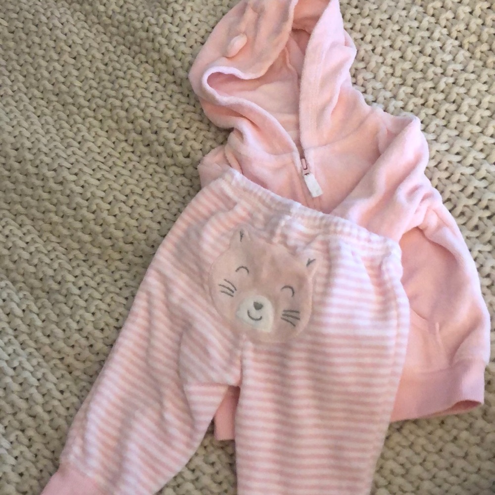 Pink terry sweat suit